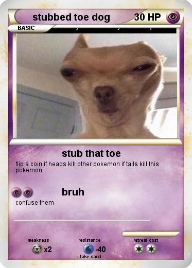 Pokemon stubbed toe dog