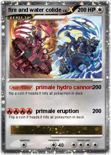 Pokemon fire and water colide