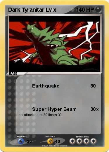 Pokemon Dark Tyranitar Lv x