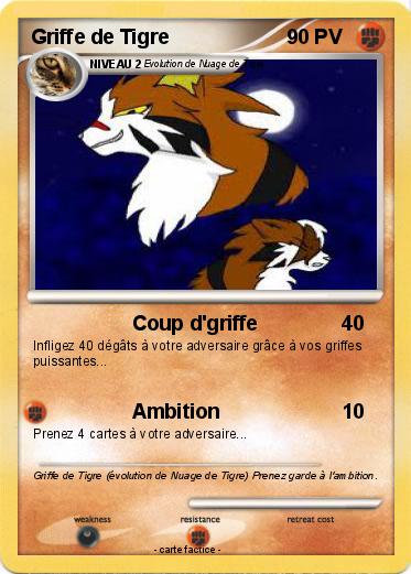 Pokemon Griffe de Tigre