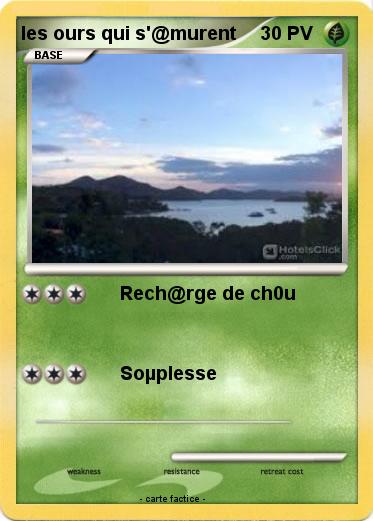 Pokemon les ours qui s'@murent