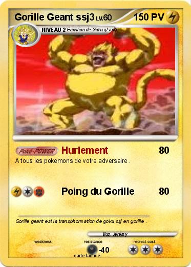 Pokemon Gorille Geant ssj3