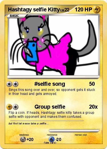 Pokemon Hashtagy selfie Kitty