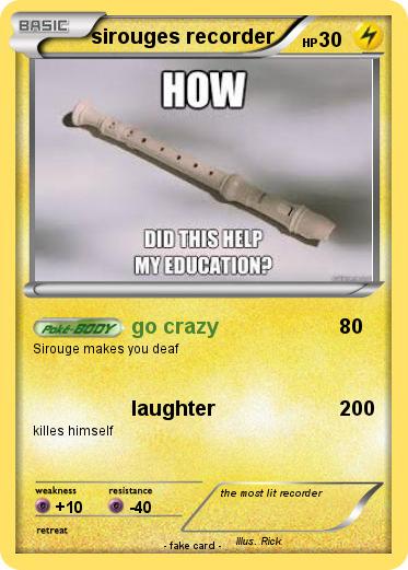 Pokemon sirouges recorder