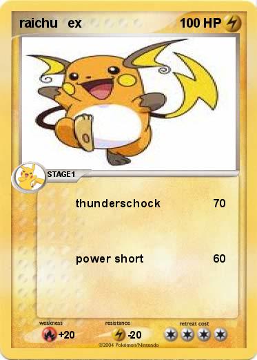 Pokemon raichu   ex