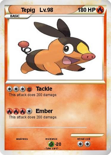 Pokemon Tepig   Lv.98