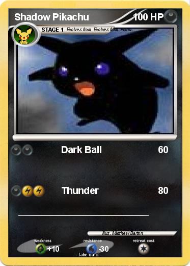 Pokemon Shadow Pikachu