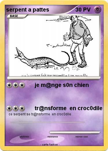 Pokemon serpent a pattes