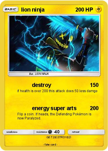 Pokemon lion ninja