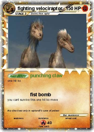 Pokemon fighting velociraptor