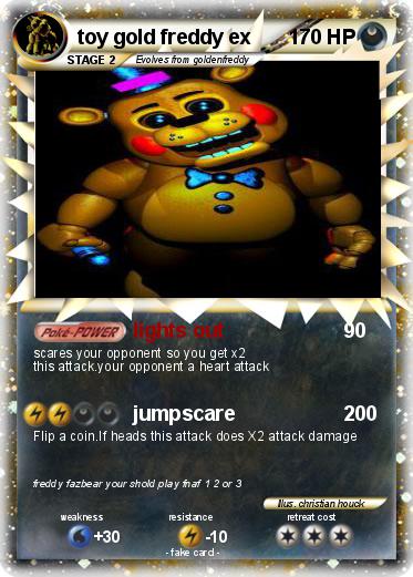 Pokemon toy gold freddy ex