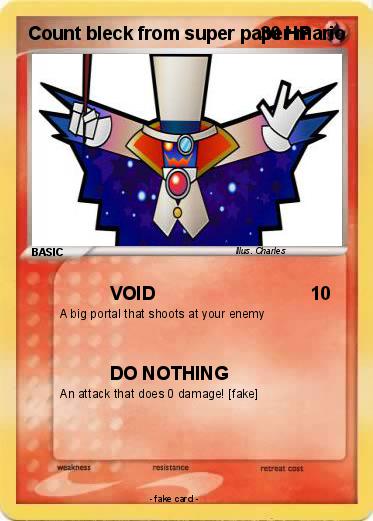 Pokemon Count bleck from super paper mario