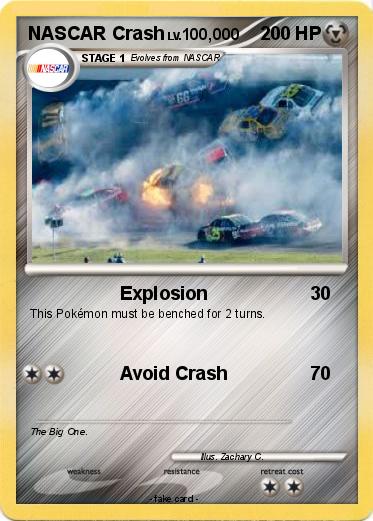 Pokemon NASCAR Crash