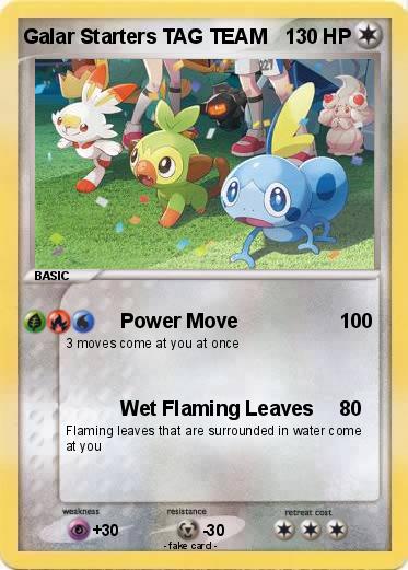 Pokemon Galar Starters TAG TEAM
