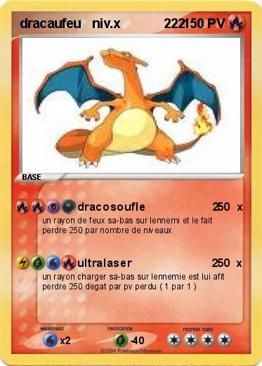 Pokemon dracaufeu   niv.x            222