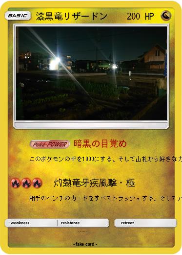 Pokemon 漆黒竜リザードン