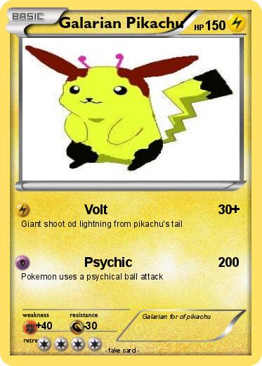 Pokemon Galarian Pikachu