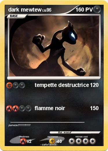 Pokemon dark mewtew