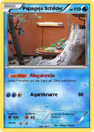 Pokemon Papageja Schilder