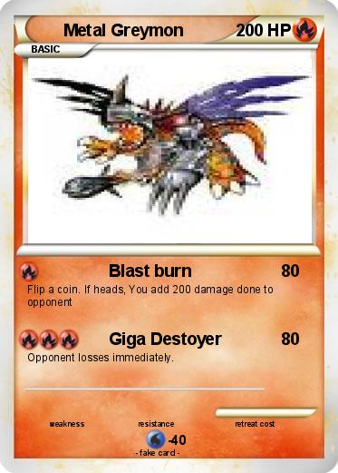 Pokemon Metal Greymon