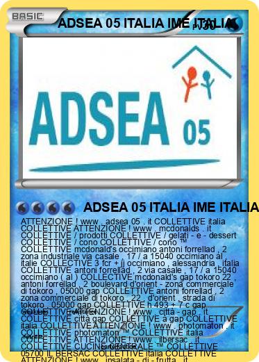 Pokemon ADSEA 05 ITALIA IME ITALIA