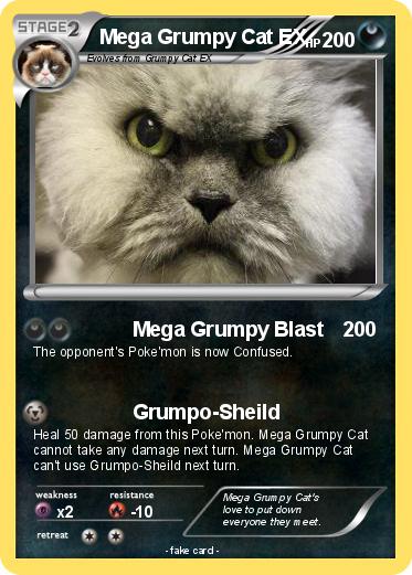 Pokemon Mega Grumpy Cat EX