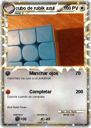 Pokemon cubo de rubik azul