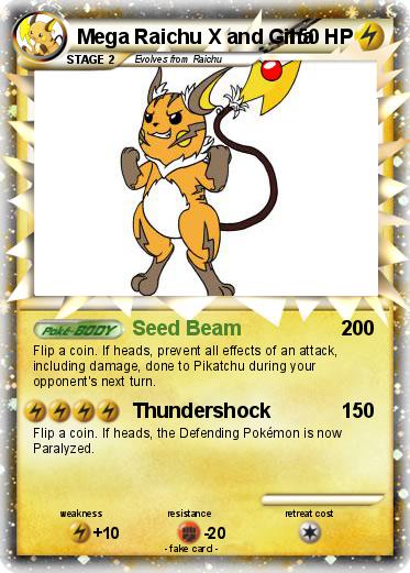 Pokemon Mega Raichu X and Gina