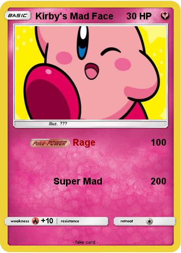 Pokemon Kirby's Mad Face