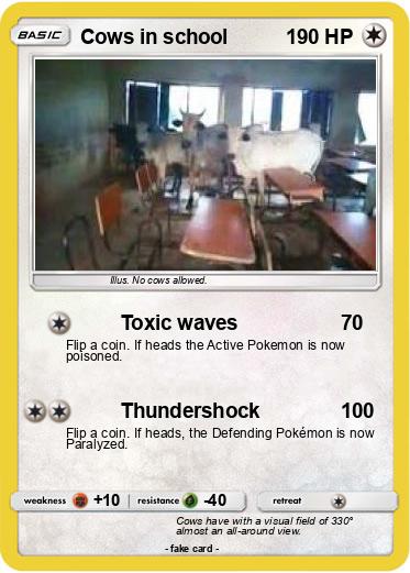 Pokemon Cows in school