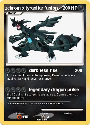 Pokemon zekrom x tyranitar fusion