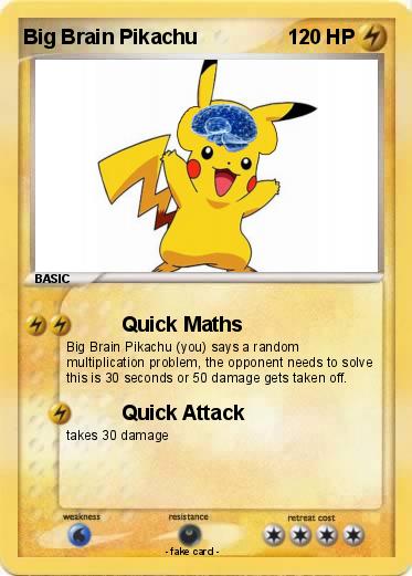 Pokemon Big Brain Pikachu