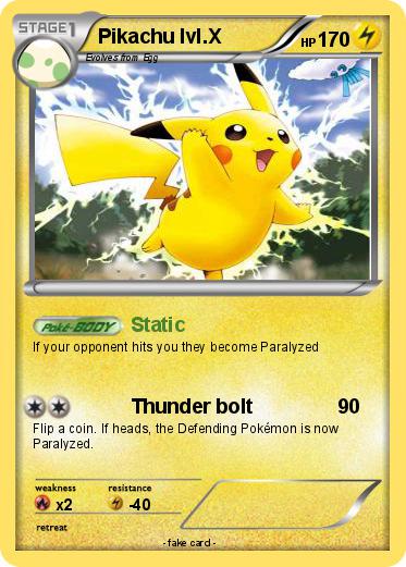 Pokemon Pikachu lvl.X