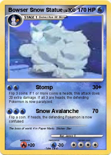 Pokemon Bowser Snow Statue