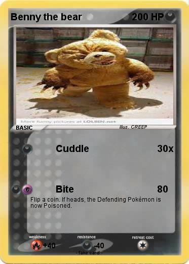 Pokemon Benny the bear