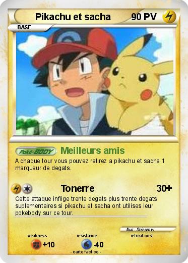 Pokemon Pikachu et sacha