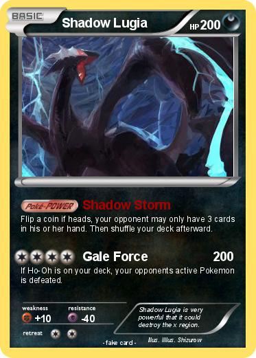 Pokemon Shadow Lugia