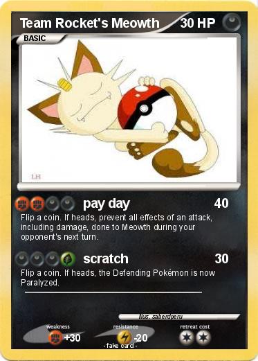 Pokemon Team Rocket's Meowth