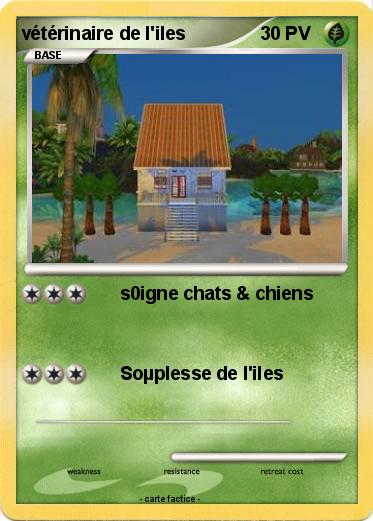 Pokemon vétérinaire de l'iles