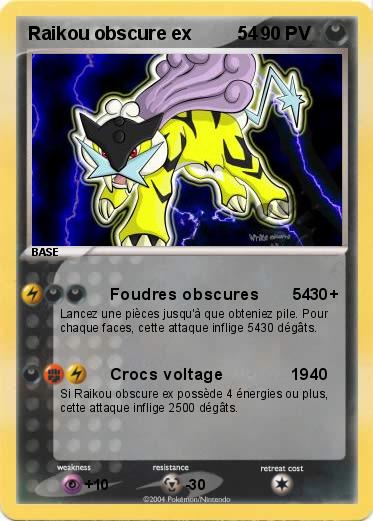 Pokemon Raikou obscure ex         54