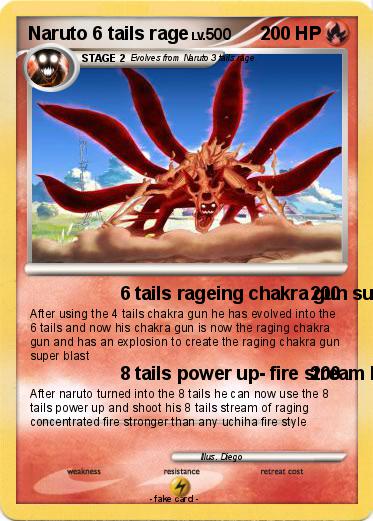 Pokemon Naruto 6 tails rage