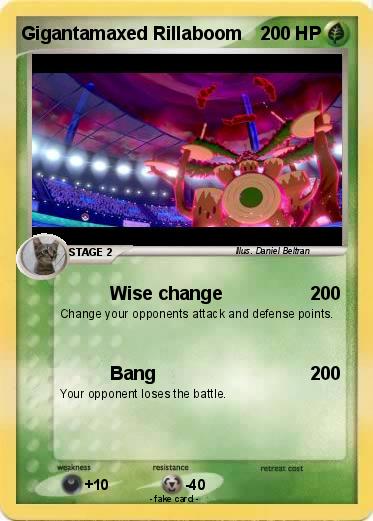 Pokemon Gigantamaxed Rillaboom
