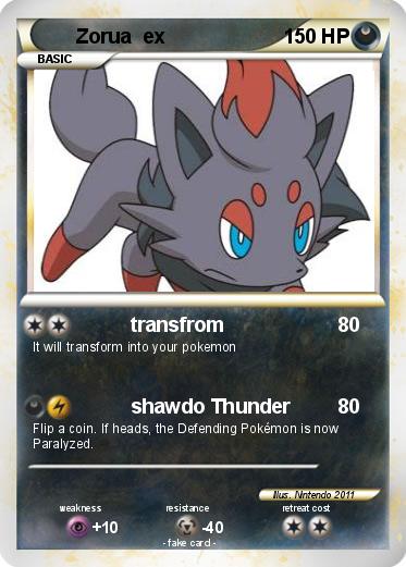 Pokemon Zorua  ex