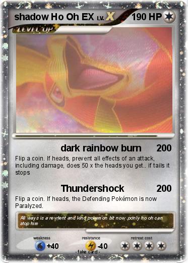 Pokemon shadow Ho Oh EX