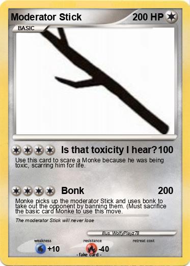 Pokemon Moderator Stick