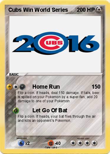 Pokemon Cubs Win World Series
