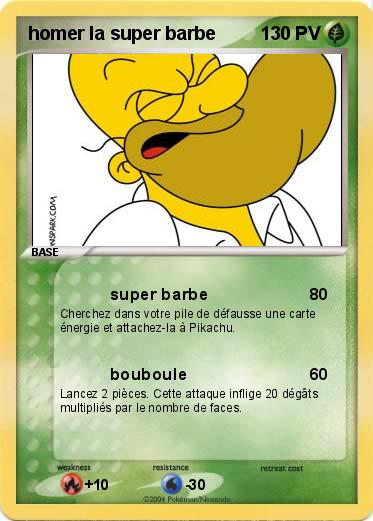 Pokemon homer la super barbe