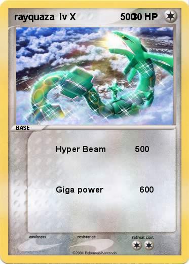 Pokemon rayquaza  lv X                 500  