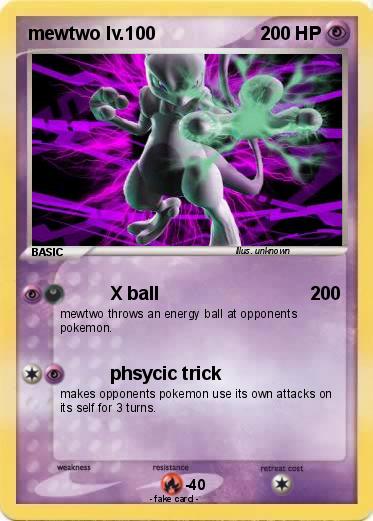 Pokemon mewtwo lv.100
