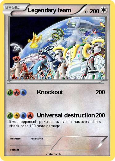 Pokemon Legendary team